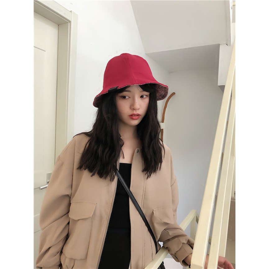 Mũ nón bucket đội hai mặt Hàn Quốc