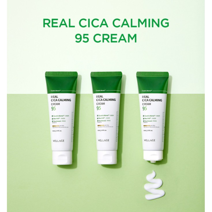 Kem dưỡng da WELLAGE Real Cica Calming 95 Cream 80ml