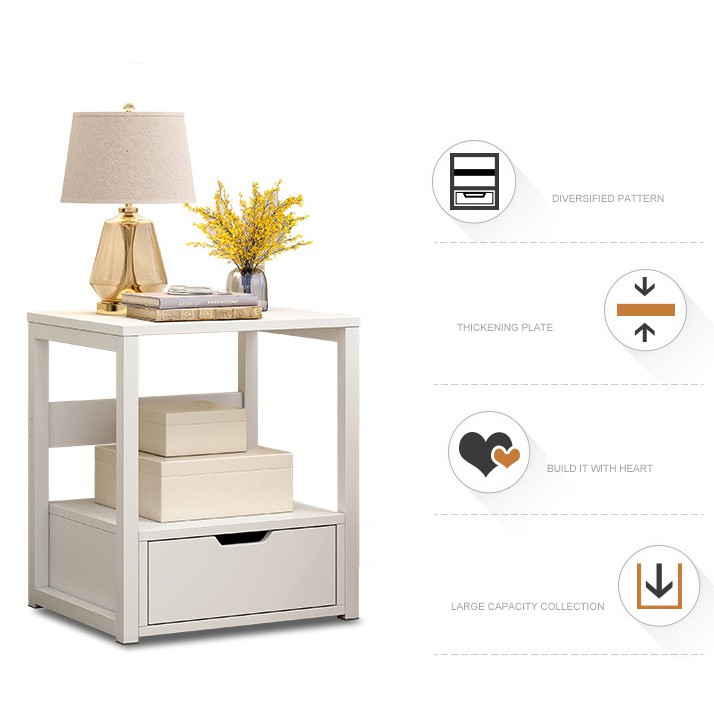 Tủ kệ đầu giường khung thép 1 ngăn kéo , tủ ngăn kéo đầu giường | BigBuy360 - bigbuy360.vn