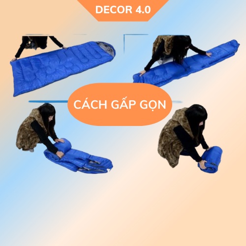 Túi ngủ văn phòng, Túi ngủ gấp gọn đi du lịch, đi phượt hay dã ngoại Decor 4.0