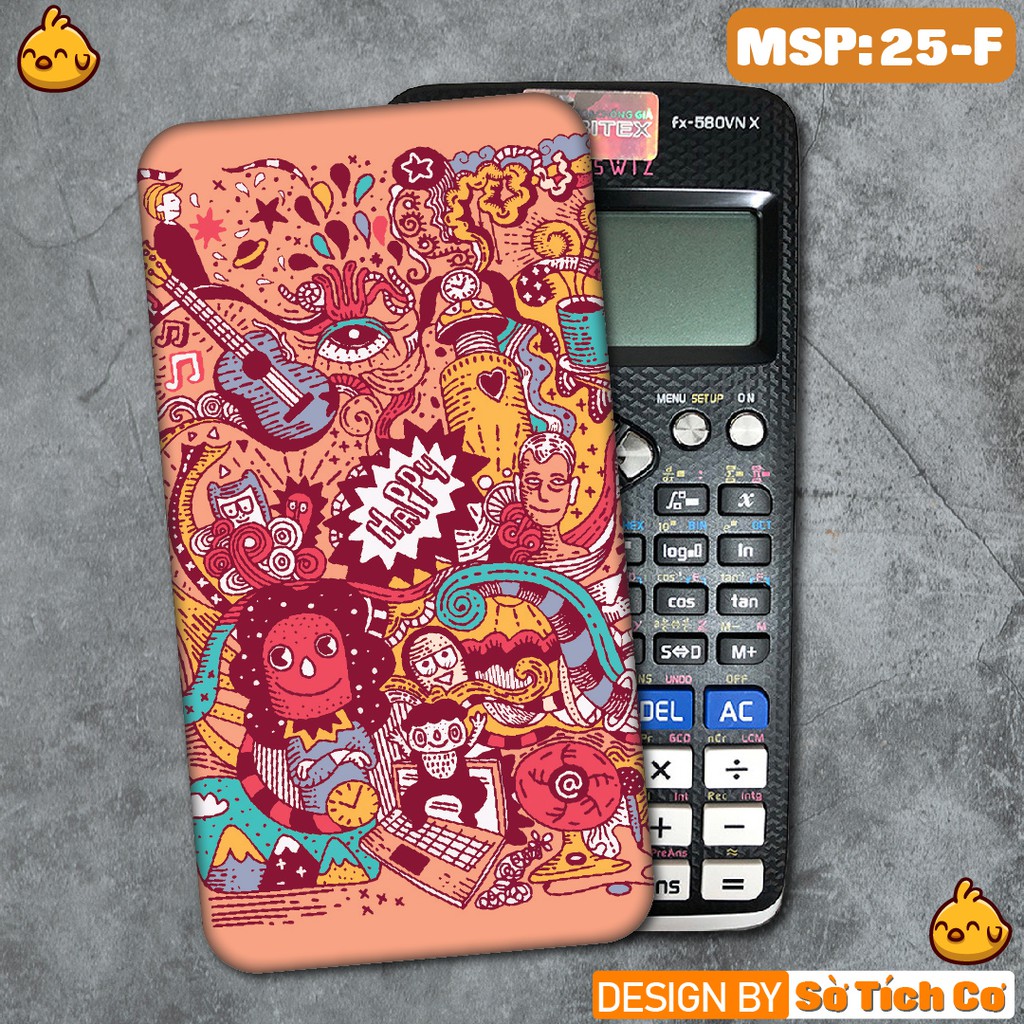 Miếng decal dán máy tính casio vinacal FX500 FX570 FX580 - 570ES 570EX 680EX Monster Pattern MSP: SV-25