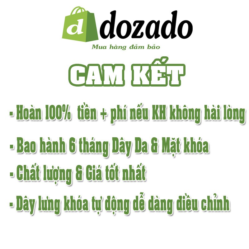 {FREESHIP} Dây nịt da, Dây lưng nam cao cấp - khóa tự động - tặng 5 đôi tất lười nam Uni khử mùi