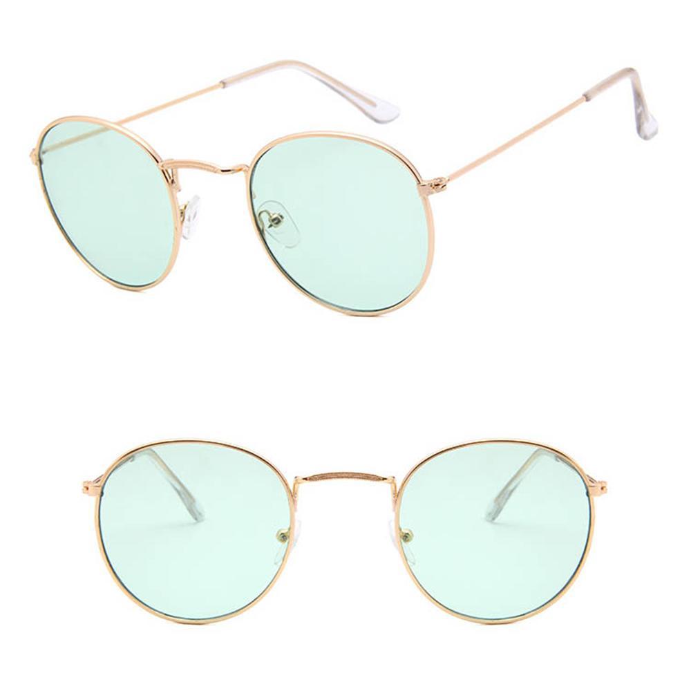 XIANTIN Kính Mát Tròn Gọng Kim Loại Chống Tia UV