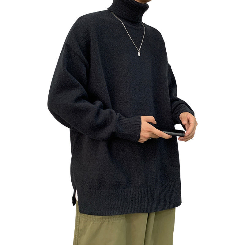 Áo Sweater Cổ Lọ Dáng Rộng Màu Sắc Trơn Thời Trang Thu Đông Cho Nam Giới | BigBuy360 - bigbuy360.vn