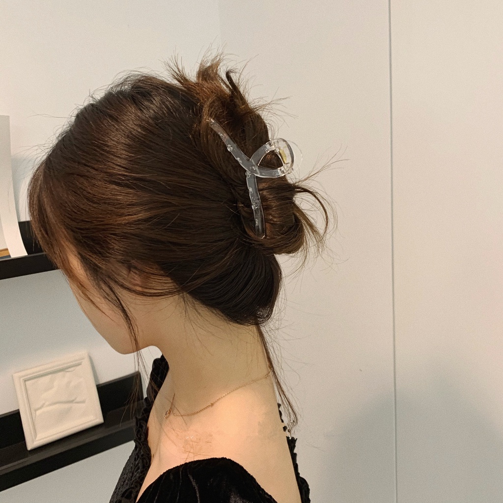 (Hàng Mới Về) Kẹp Tóc Càng Cua Bằng Nhựa Acrylic Đơn Giản Kiểu Hàn Quốc Cho Nữ Jp1 2021