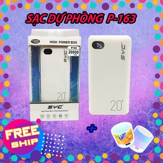 SẠC DỰ PHÒNG 20000mAh SYC P-163 | TẶNG KÈM LOA MINI B2S10 | CAM KẾT HÀNG CHẤT LƯỢNG NHƯ MÔ TẢ
