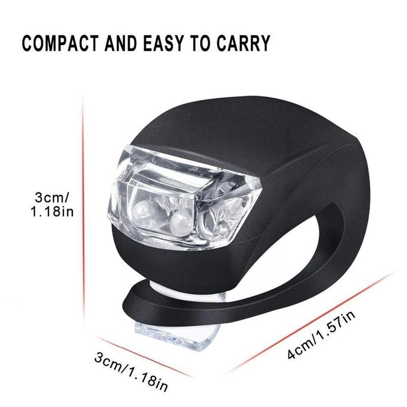 Đèn LED Silicone Cảnh Báo An Toàn Gắn Phía Trước/Sau Xe Đạp Chống Nước