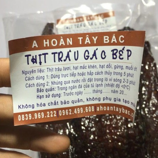 [GÓI ĂN THỬ] Thịt Trâu Gác Bếp Tây Bắc Chính Hiệu 125gr tặng kèm chẩm chéo