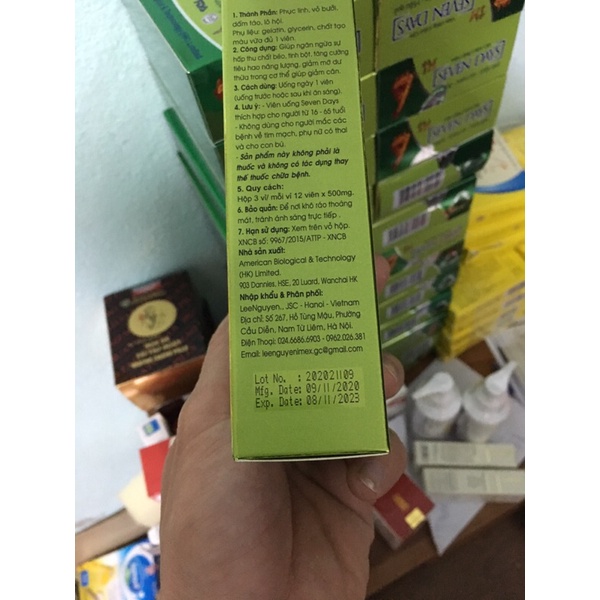 VIÊN UỐNG SEVEN DAYS ,GIÚP MANG LẠI VÓC DÁNG THON GỌN