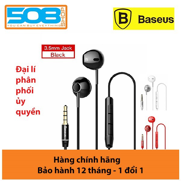 Tai nghe có dây Baseus H06, Tai Nghe Nhét Tai, có mic Baseus H06 Cổng 3.5mm Cho Âm Thanh Sống Động