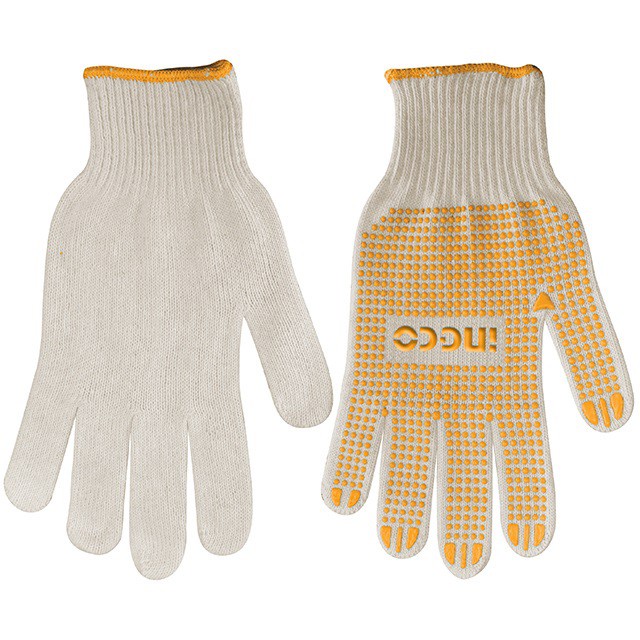 Găng tay bảo hộ lao động dệt kim đốm chấm nhựa PVC IngcoHGVK05