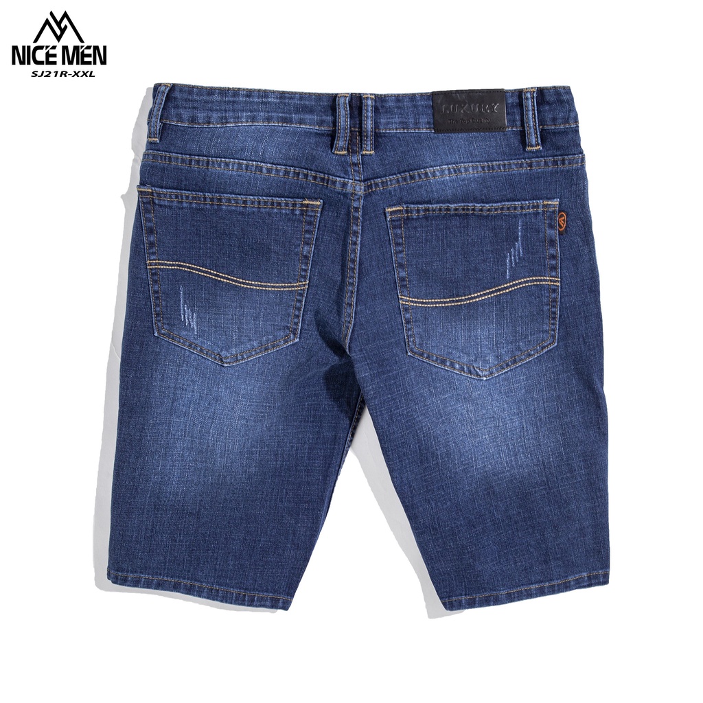 Quần Short Jean Nam Ống Rộng Basic, 3 Màu Cao Cấp, Co Giãn Nhẹ, Form Dáng Chuẩn- Nicemen