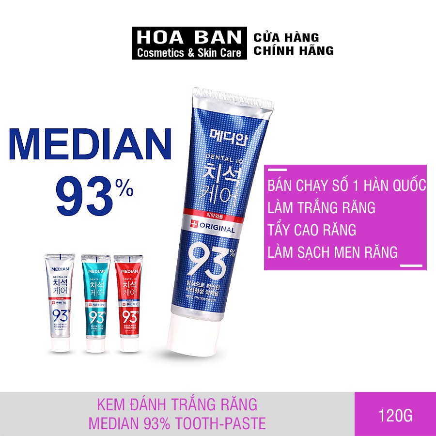 Kem Đánh Trắng Răng Median 93% Tooth-Paste 120gr - HB0060