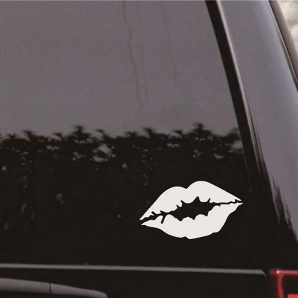 Đề Can Vinyl Hình Đôi Môi Đỏ Cá Tính Dán Trang Trí Cửa Sổ Xe Hơi Xe Máy