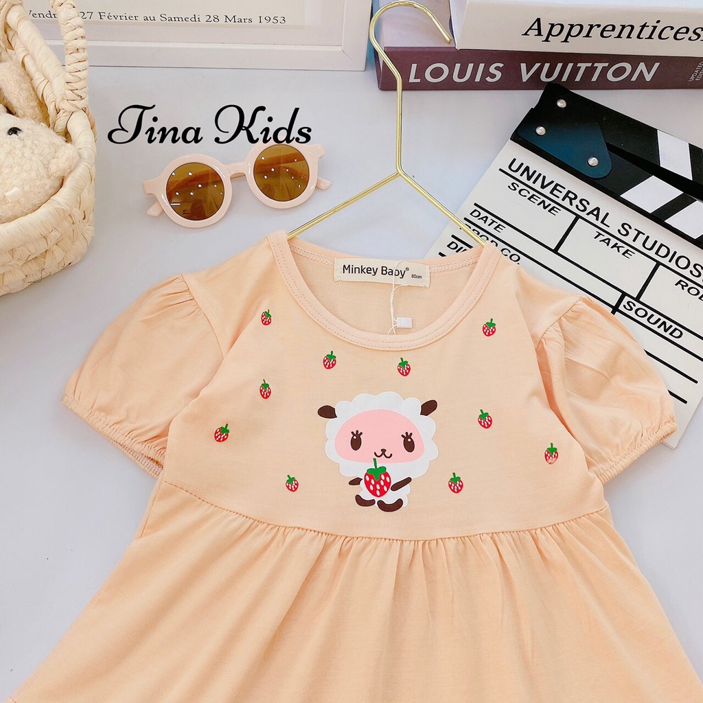 Váy thun lạnh bé gái Minkey Baby.