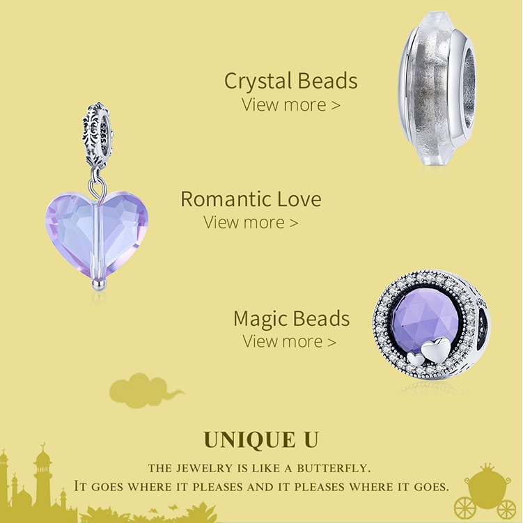 Hạt Trang Sức Bamoer SCC1813 Bạc Sterling 925 Kiểu Thiên Thần Đa Dạng Sành Điệu