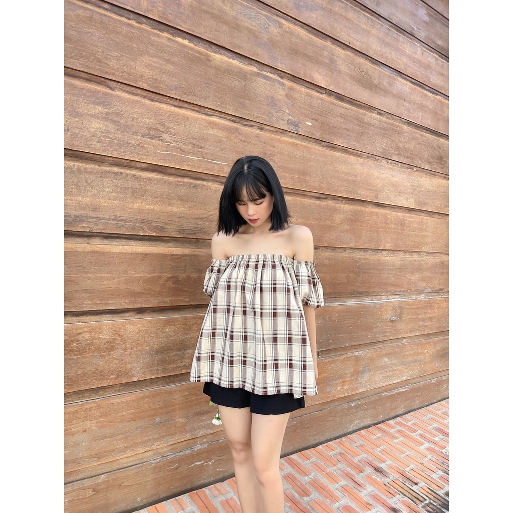 ÁO TRỄ VAI TAY BỒNG NỮ ÁO KIỂU BÁNH BÈO TAY PHỒNG - OFF SHOULDER TOP