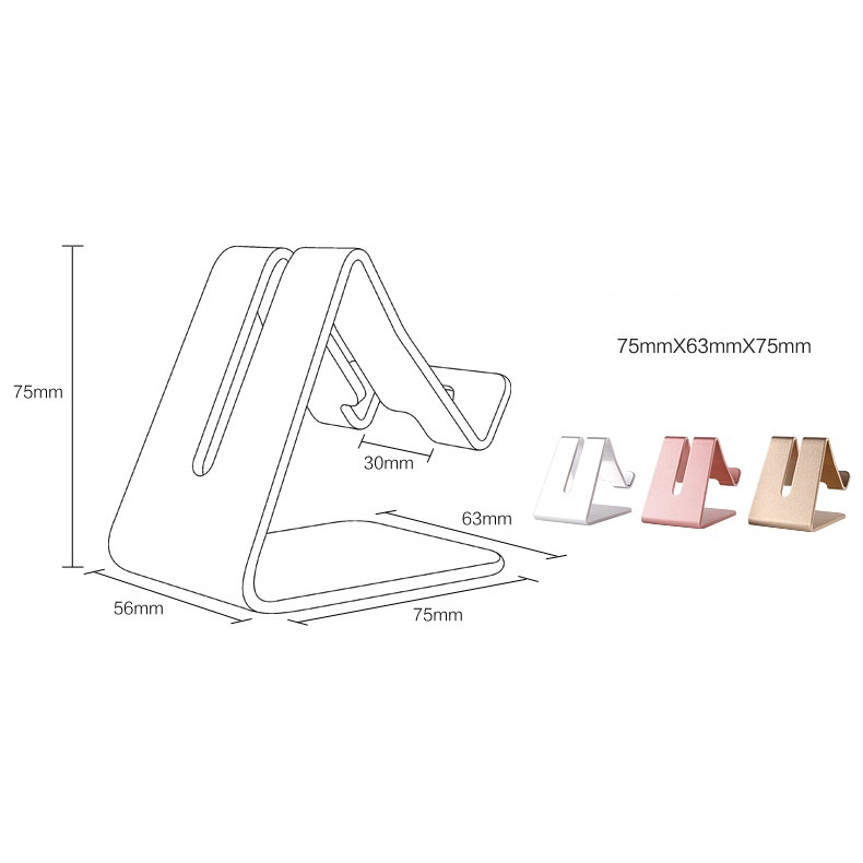 Giá Đỡ Điện Thoại Nhôm Để Bàn Kiêm Kê Đỡ iPad, Máy Tính Bảng Galaxy Tab Hợp Kim Nhôm Chắc Chắn