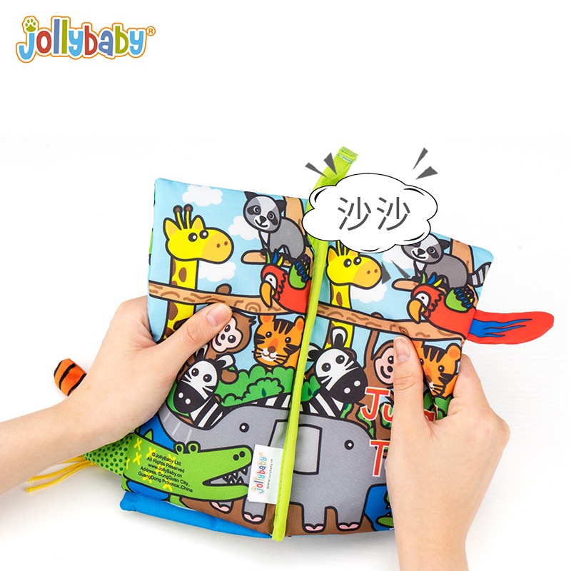 Sách Vải Tương Tác JollyBaby Đoán Đuôi Động Vật Rừng JungLy Tails Minakids SV27