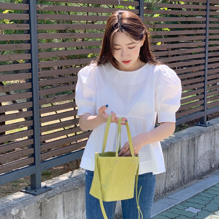 Áo 42982 Tay Phồng Cổ Tròn Dành Cho Nữ