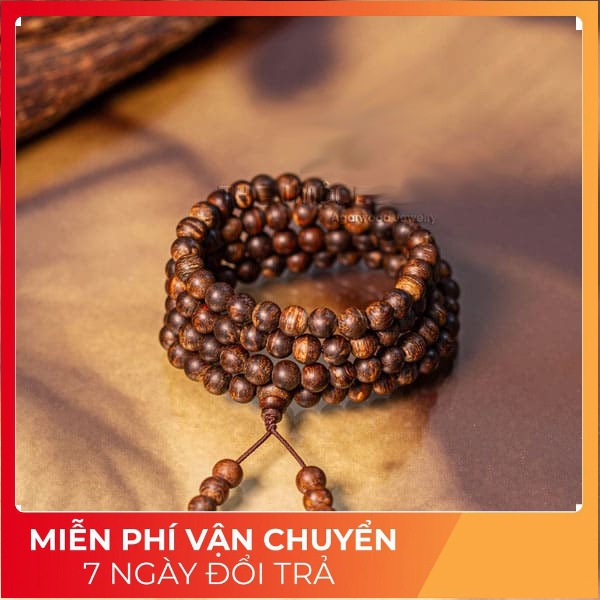 Vòng Tay Trầm Hương Chuỗi 108 Hạt Trầm 100% Tự Nhiên Cao Câp (cao_nhien_thith)