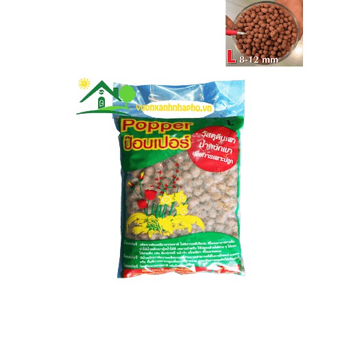 Đất nung trồng cây 6 lít Popper - Thailand size L 1,5 kg