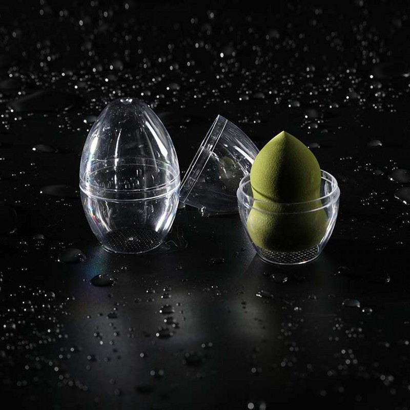 Hộp đựng mút trang đIểm hình trứng trong suốt tiện dụng