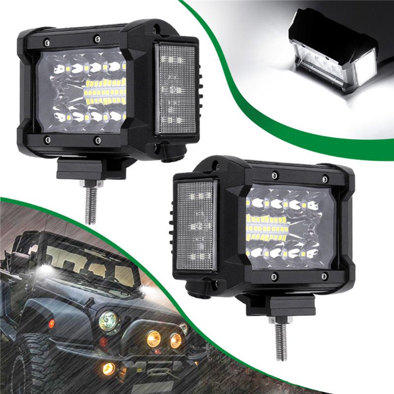 Đèn Pha LED Đi Trong Sương Mù Hình Vuông 108W Dành Cho Ô Tô Xe Tải