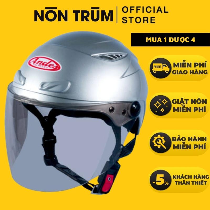 Nón bảo hiểm nửa đầu ANDES có kính 126K chính hãng