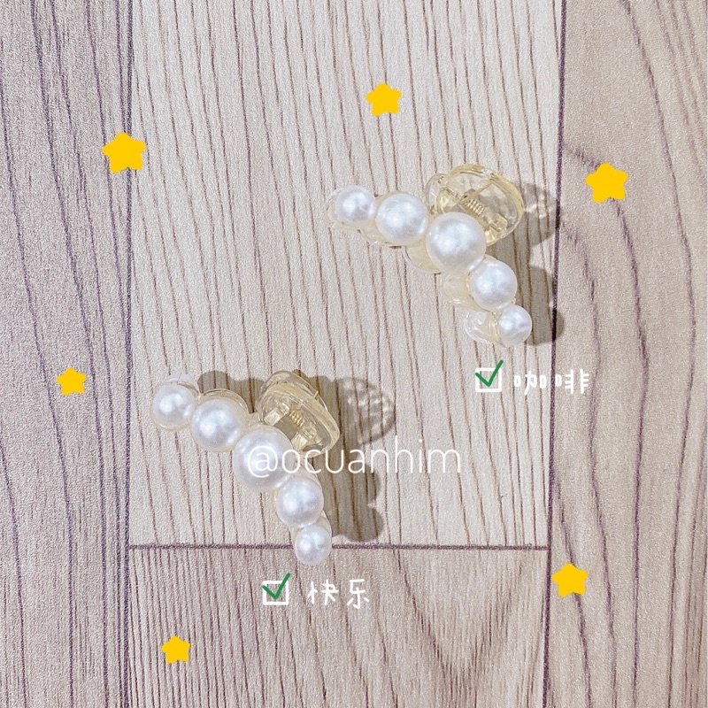Kẹp càng cua giả ngọc trai điệu đà cho bé 🖤