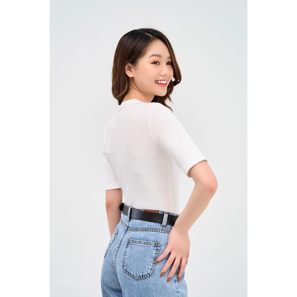 Áo Thun Nữ YODY Cổ Tròn Tay Lỡ Dáng Basic Vải Mềm Mịn ATN4272