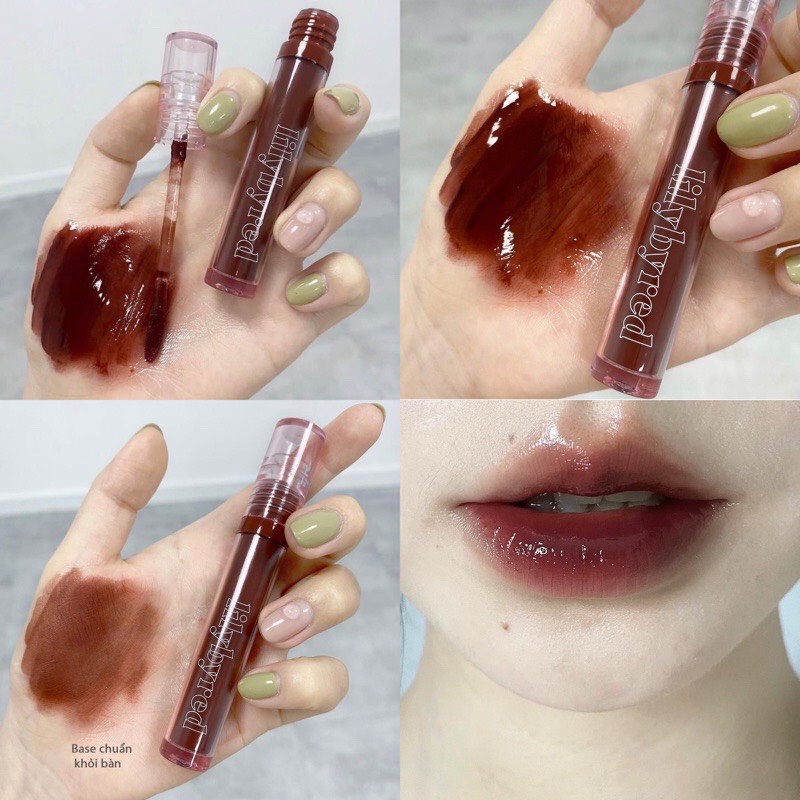 Son Tint Lilybyred Glassy Layer Fixing Tint căng mọng lâu trôi màu chuẩn Lilybyred 08