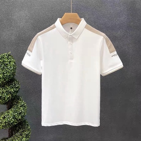 Áo thun polo nam MURADFASHION, Áo thun nam có cổ chất cotton phối sọc trẻ trung MRT16