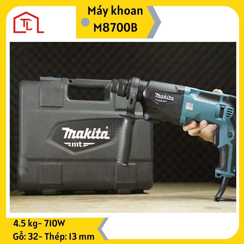 [CHÍNH HÃNG GIÁ TỐT] Máy khoan động lực Makita M8700B 710W  (bê tông 22mm thép 13mm gỗ 32mm) có bán tại Ngô Thành Lợi