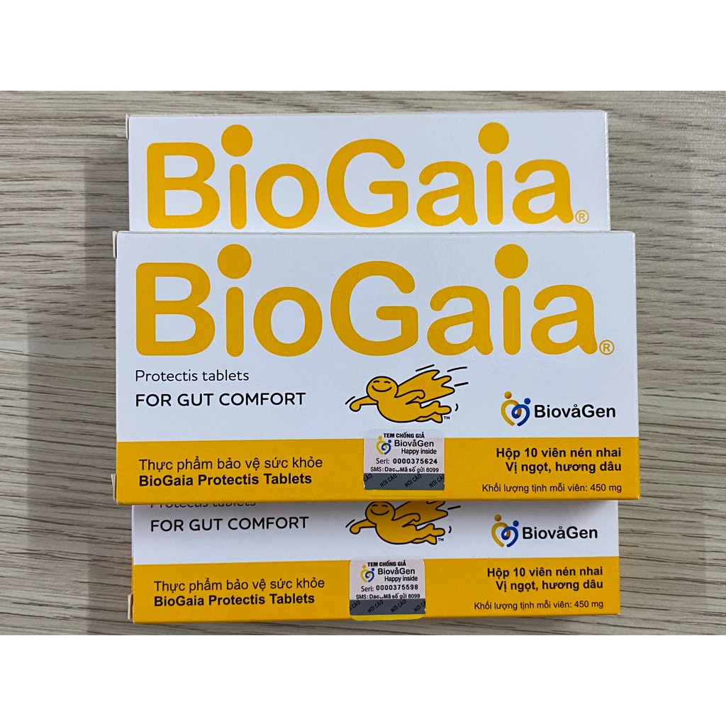 Men Vi Sinh Biogaia Dạng Viên - Giảm Táo Bón, Nôn Trớ An toàn Cho Bé Và Mẹ Bầu (Hộp 10 viên )