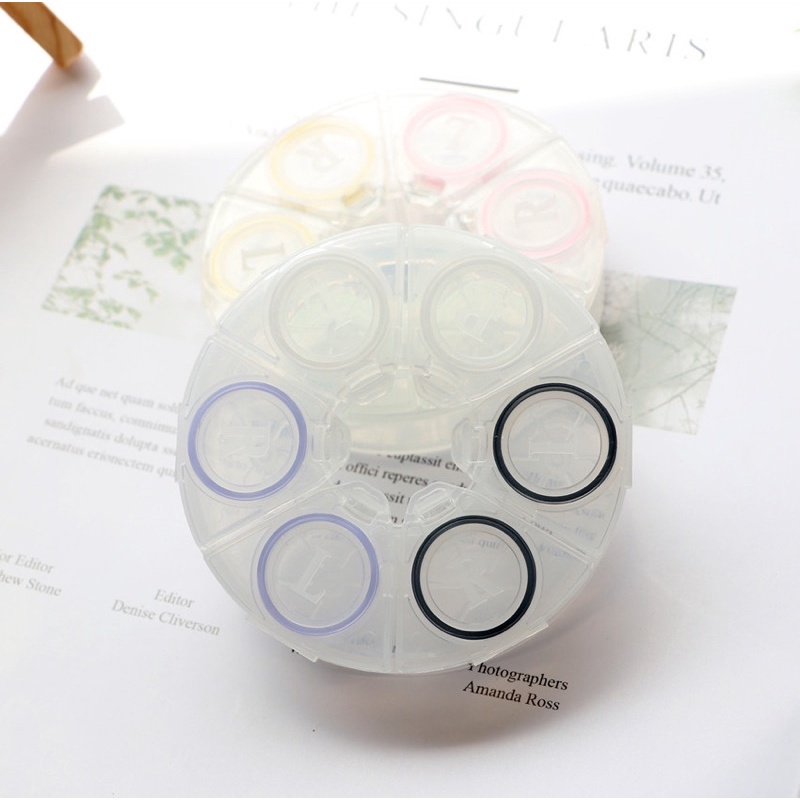 khay đựng lens - kính áp tròng tròn kute