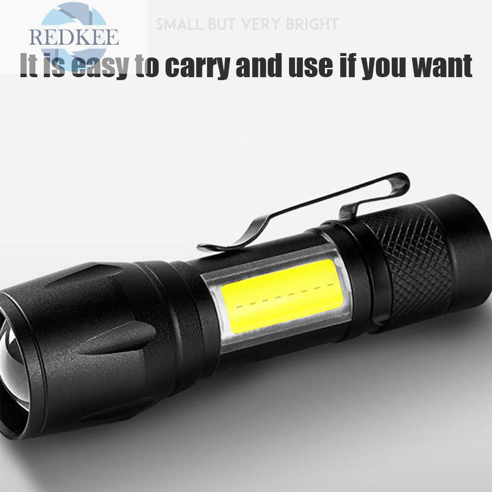 Đèn pin khẩn cấp XPE+COB LED IPX4 3 chế độ