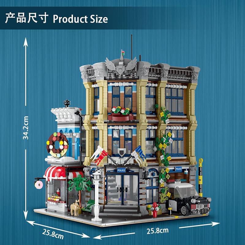 UG 10199 Police Station City Modular bộ đồ chơi lắp ráp Đồn cảnh sát