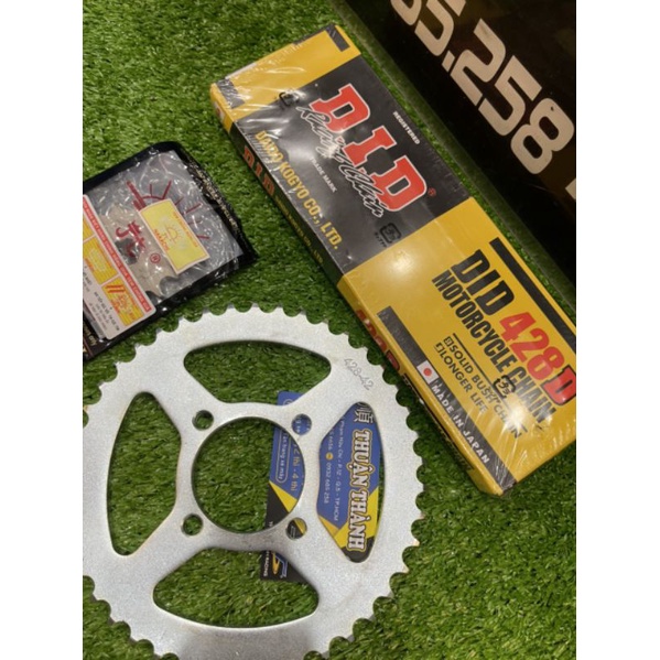 Nhông sên dĩa sport 9ly - Sên DD đen/Dĩa xi vuông/Nhông MT - Xipo/Satria