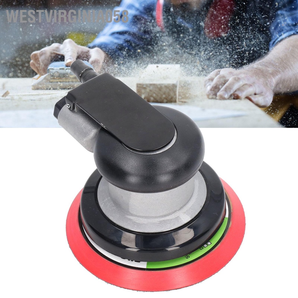 Westvirginia058 Máy chà nhám khí nén quỹ đạo Air Sander 10000RPM với giấy 5 chiếc cho xe