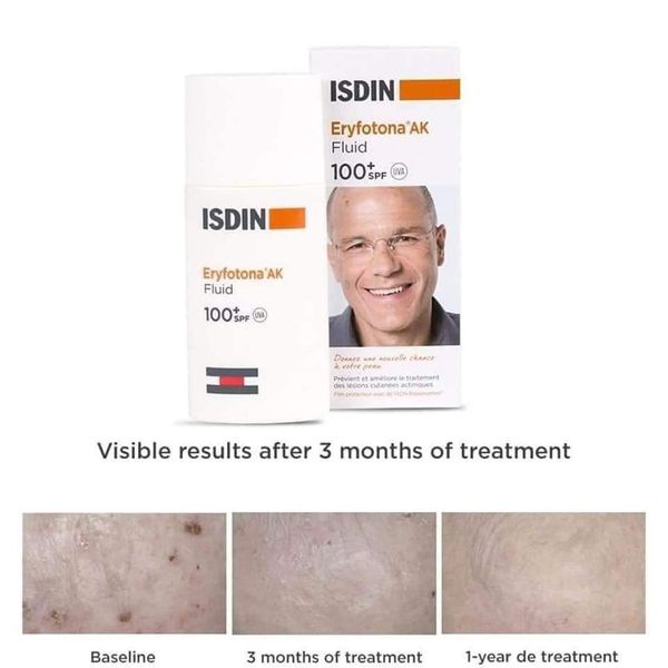 Kem chống nắng Isdin Eryfotona AK -NMSC Fluid 100 SPF+  tái tạo DNA