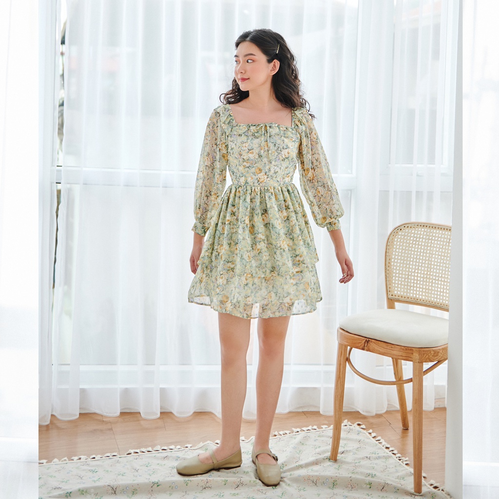 BLEUBIRD Váy voan xoè 2 tầng JARDIN DRESS | BigBuy360 - bigbuy360.vn