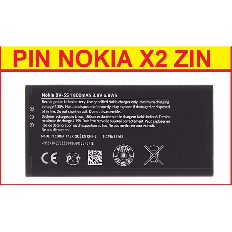 Pin cho điện thoại Nokia X2 BV-5S