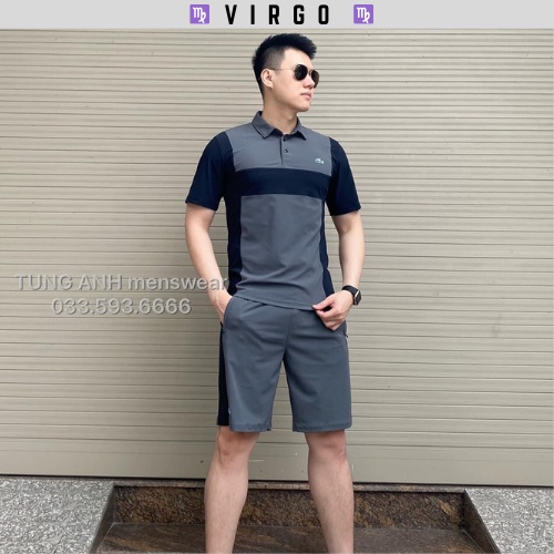 Bộ thể thao nam mùa hè LACOSTE vải cá sấu cao cấp,bộ hè đẹp dành cho nam (ảnh thật)