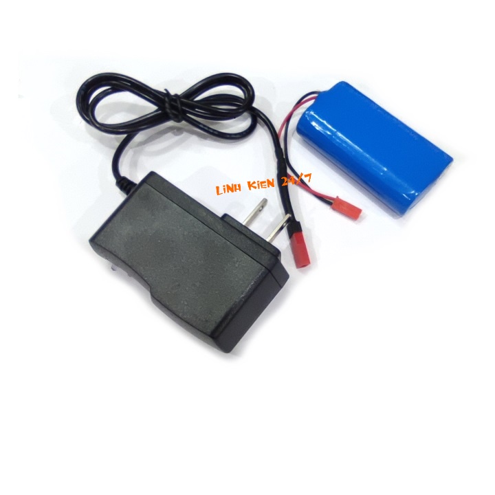 Pin Sạc Lithium 18650 3.7V-4.2V 6000mah jack JST