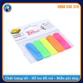 Miếng Phân Trang 5 Màu Pronoti - Giấy Note Đánh Dấu Trang Nilon
