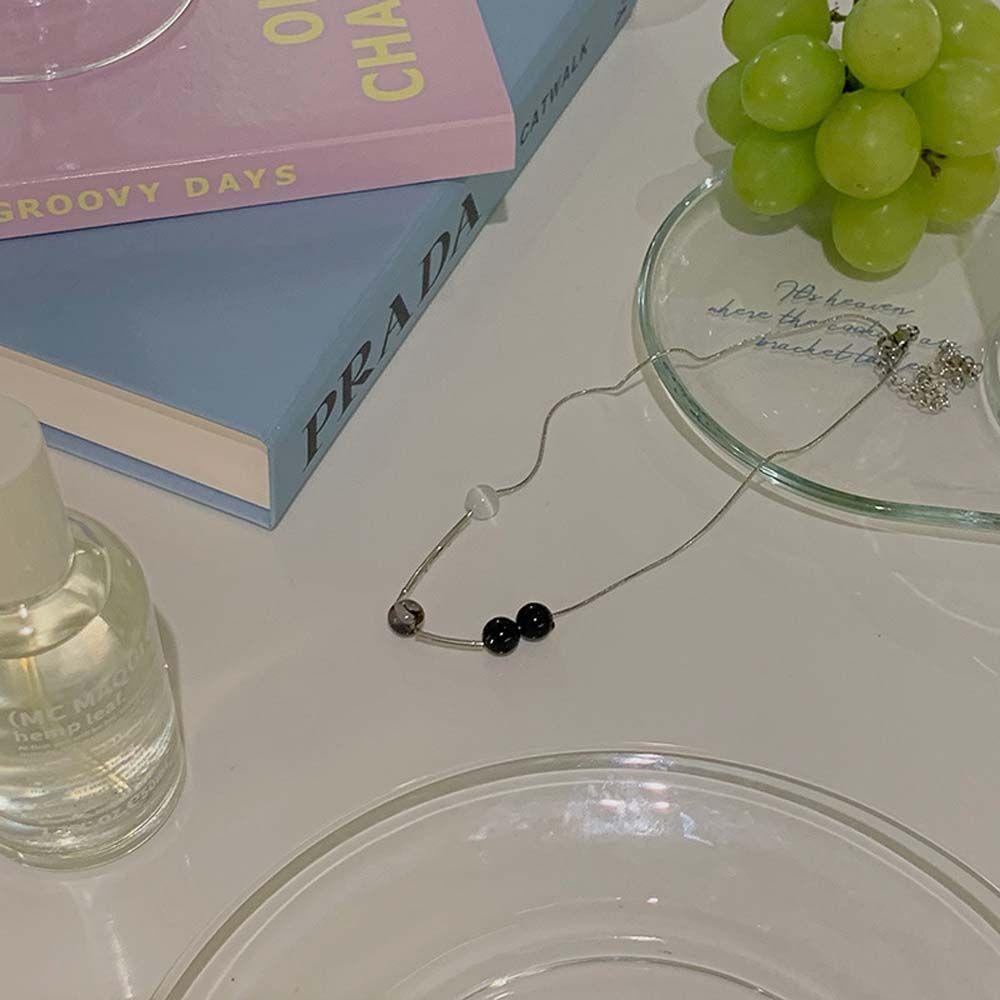 Vòng Cổ Dây Xích Phong Cách Punk Đơn Giản Cho Nữ|Vòng Cổ Choker Thép Titan Đính Hạt Phong Cách Hàn Quốc