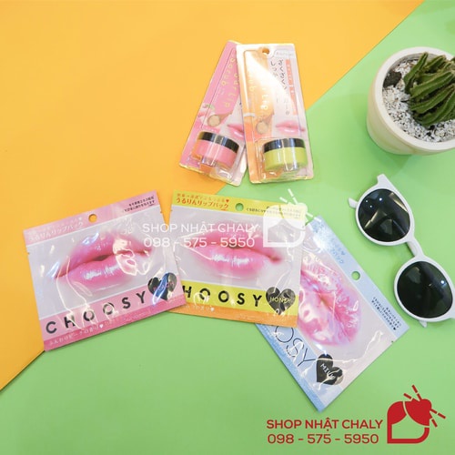 Mặt nạ dưỡng môi hồng - làm hồng nhũ hoa Choosy Lip Pack túi 1 miếng Nhật Bản
