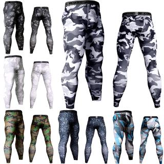 Quần legging nam họa tiết ngụy trang dáng ôm phù hợp cho tập gym