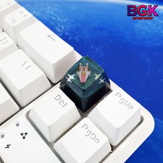 Keycap Lẻ Artisan Tàu A - Wing Star War ( Xuyên LED, Keycap bàn phím cơ,keycap resin độc lạ )